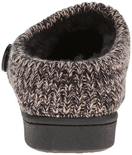 Clarks Women's Knit Scuff Slipper, Black, 8 M US