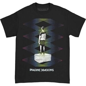 bravado men's imagine dragons zig zag t-shirt , black , medium