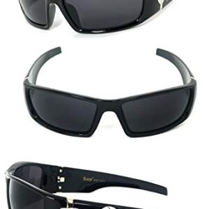 Locs Black Harcore Fly Sunglasses + Free Micro Fiber Bag (Black, Black)