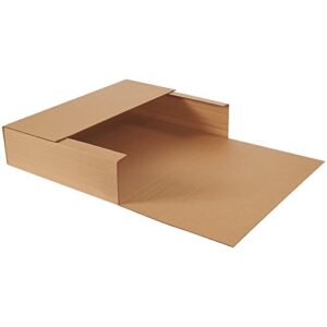 aviditi brown kraft jumbo mailing boxes, 28" x 22" x 6", pack of 20, jumbo easy-fold, crush-proof, for shipping, mailing and storing