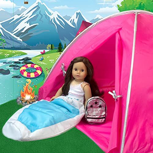 Sophia's - 18" Doll - Camping Tent - Hot Pink