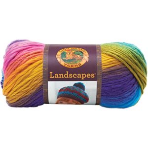 lion brand yarn landscapes yarn, multicolor yarn for knitting, crocheting yarn, 1-pack, boardwalk