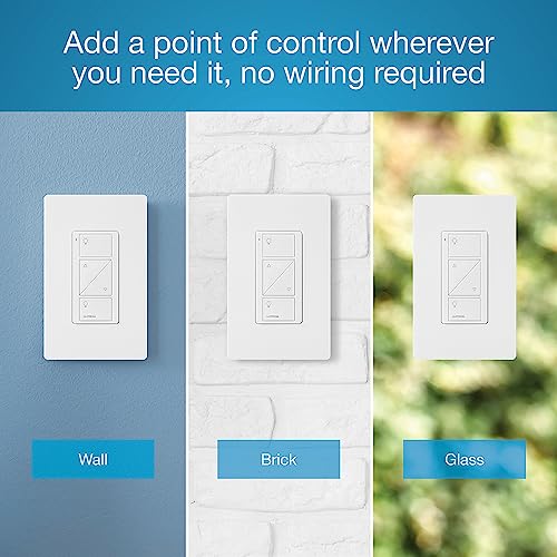 Lutron Pico Smart Remote Control for Caseta Smart Dimmer Switch, 2-Button with Raise/Lower, PJ2-2BRL-GIV-L01, Ivory