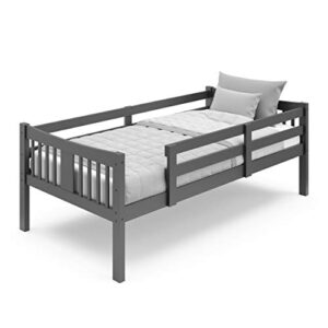 Storkcraft Caribou Twin-over-Twin Bunk Bed (Gray) – GREENGUARD Gold Certified, Converts to 2 individual twin beds