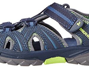 Merrell Hydro Sport Sandal, Navy/Green, 9 US Unisex Little Kid