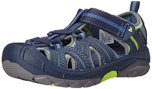 Merrell Hydro Sport Sandal, Navy/Green, 9 US Unisex Little Kid