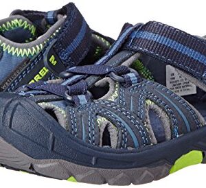 Merrell Hydro Sport Sandal, Navy/Green, 9 US Unisex Little Kid