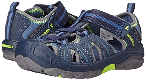 Merrell Hydro Sport Sandal, Navy/Green, 9 US Unisex Little Kid