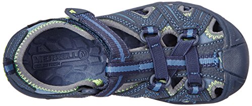 Merrell Hydro Sport Sandal, Navy/Green, 9 US Unisex Little Kid