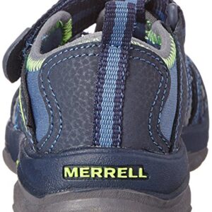 Merrell Hydro Sport Sandal, Navy/Green, 9 US Unisex Little Kid