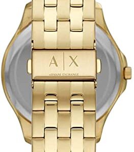 A|X ARMANI EXCHANGE Men's Slim Stainless Steel Watch, Color: Gold (Model: AX2145)