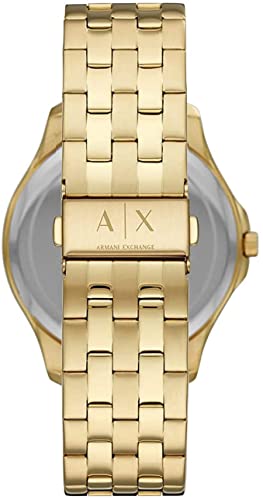 A|X ARMANI EXCHANGE Men's Slim Stainless Steel Watch, Color: Gold (Model: AX2145)