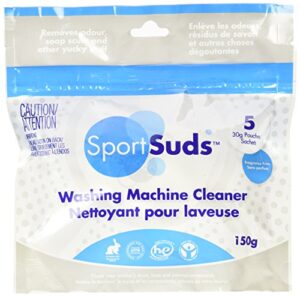sport suds washing machine cleaner, 5 pouch