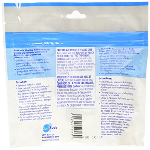 Sport Suds Washing Machine Cleaner, 5 Pouch