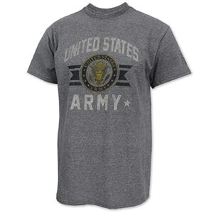 armed forces gear men's us army vintage basic short-sleeve t-shirt - official licensed united states army shirts for men (gray, large)