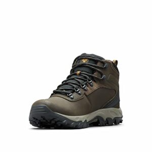 Columbia mens Newton Ridge Plus Ii Waterproof Hiking Boot, Cordovan/Squash, 8.5 US