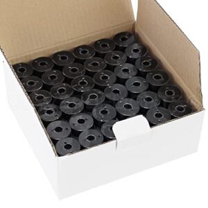 cleverdelights black prewound bobbins - 144 pack - size a class 15 bobbins - 60wt - sa156 replacement - for brother embroidery machines - 7/16" x 13/16"