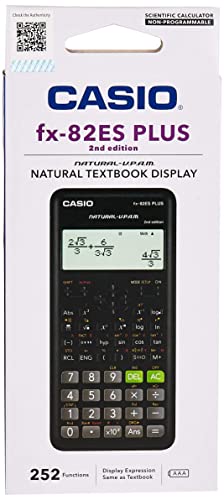 Casio Fx-82es Fx82es Plus Bk Display Scientific Calculations Calculator with 252 Functions