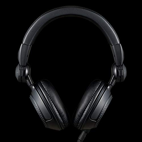 Technics Professional DJ Headphones with 40mm CCAW Voice Coil Drivers, 270° Swivel Housing and Locking Detachable Cord; Lightweight, Foldable High Input - EAH-DJ1200 (Black)