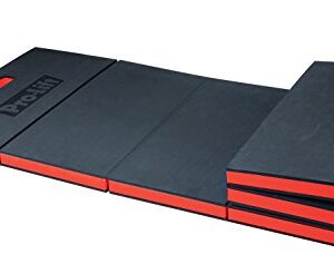 Pro Lift C-5006 Foldable EVA Mat - Anti Fatigue EVA Foam Sheet (6 fold) - Great for Garage, Picnicking, Gardening, Camping and Outdoor Activities, Black/Red