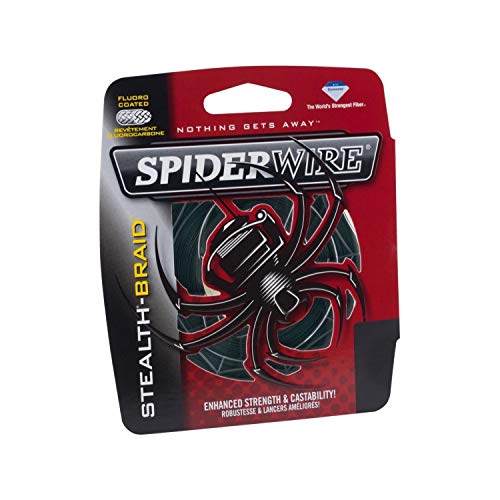 SpiderWire Stealth® Superline, Moss Green, 8lb | 3.6kg, 125yd | 114m Braided Fishing Line, Suitable for Freshwater and Saltwater Environments