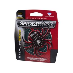 SpiderWire Stealth® Superline, Moss Green, 8lb | 3.6kg, 125yd | 114m Braided Fishing Line, Suitable for Freshwater and Saltwater Environments