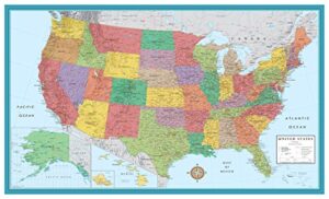 48x78 huge united states, usa classic elite wall map laminated