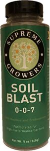 soil blast concentrate 5oz bottle makes 29 gallons by supreme growers compost tea alternative inoculant contains beneficial bacteria and trichoderma can be used with myco blast and kelp blast