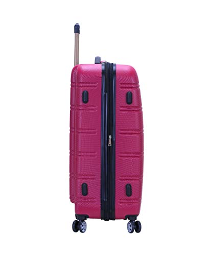 Rockland Melbourne Hardside Expandable Spinner Wheel Luggage, Magenta, 2-Piece Set (20/28)