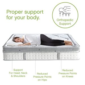 Classic Brands Gramercy Cool Gel Memory Foam and Innerspring Hybrid 14-Inch Euro Pillow Top Mattress | Bed-in-a-Box King