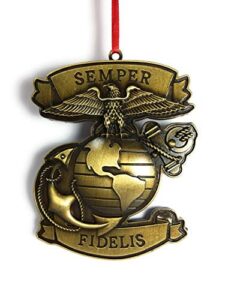 united states marine corps semper fidelis metal christmas ornament military new