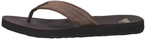 Quiksilver Men's Carver Suede 3 Point Flip Flop Athletic Sandal, Demitasse Solid, 8 M US