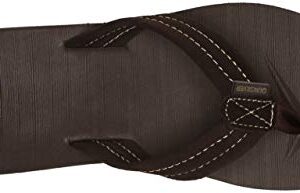 Quiksilver Men's Carver Suede 3 Point Flip Flop Athletic Sandal, Demitasse Solid, 8 M US