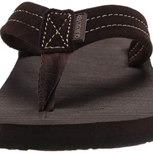 Quiksilver Men's Carver Suede 3 Point Flip Flop Athletic Sandal, Demitasse Solid, 8 M US