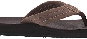 Quiksilver Men's Carver Suede 3 Point Flip Flop Athletic Sandal, Demitasse Solid, 8 M US