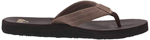 Quiksilver Men's Carver Suede 3 Point Flip Flop Athletic Sandal, Demitasse Solid, 8 M US