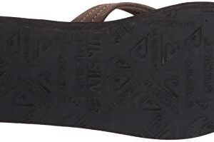 Quiksilver Men's Carver Suede 3 Point Flip Flop Athletic Sandal, Demitasse Solid, 8 M US