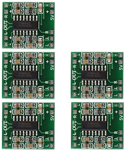 HiLetgo 5pcs PAM8403 2x 3W Mini Digital Power Amplifier Board AMP Class D 2.5-5V Input