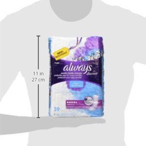 Always Discreet Incontinence Pads for Women, Heavy Absorbency, Long Length, 39 Count