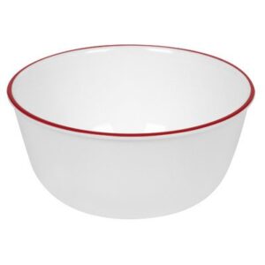 livingware 28 oz. memphis soup/cereal bowl [set of 6] color: white/red