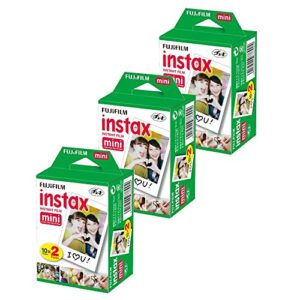 Fujifilm Instax Mini 90 Neo Classic Instant Film Camera with Fujifilm Instax Mini Instant Film, 10 Sheets x 5 Packs + Case Deluxe Bundle