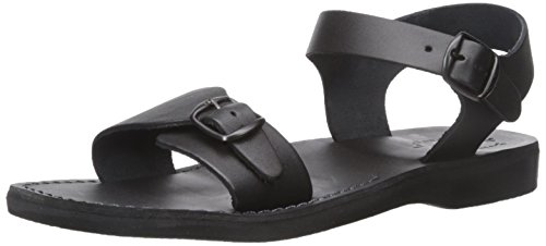 Jerusalem Sandals The Original - Leather Adjustable Buckle Sandal - Black