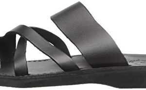 The Good Shepherd - Leather Toe Loop Sandal - Black