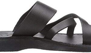 The Good Shepherd - Leather Toe Loop Sandal - Black