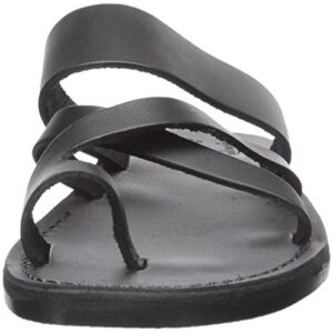 The Good Shepherd - Leather Toe Loop Sandal - Black