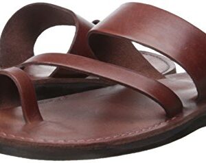 Zohar - Leather Toe Ring Sandal - Brown