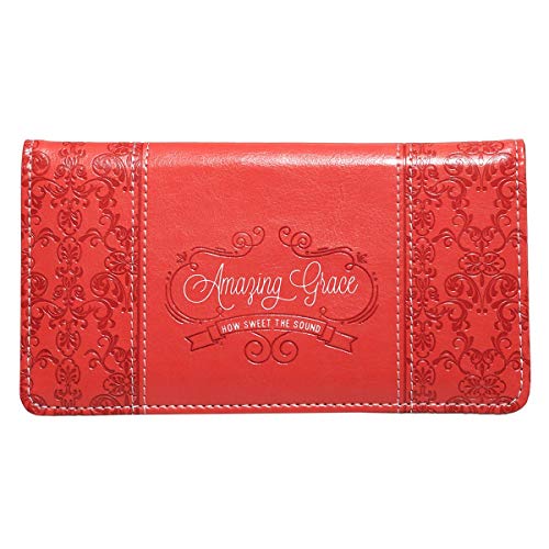 Soft Coral "Amazing Grace" Checkbook Cover