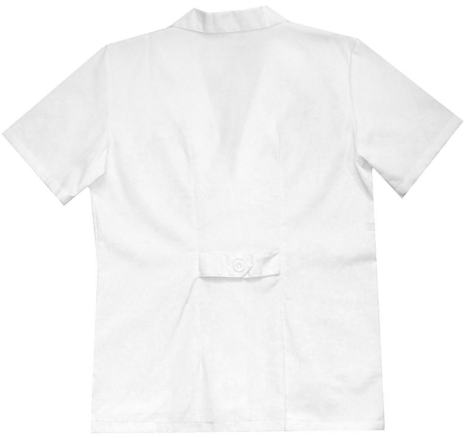 Medgear Women's Short Sleeves Lab Coat, White