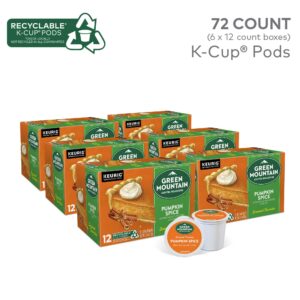 Green Mountain Coffee Roasters Pumpkin Spice, Single-Serve Keurig K-Cup Pods, Flavored Light Roast Coffee, 72 Count, 12 Count (Pack of 6)