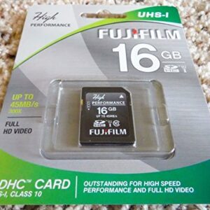 Fujifilm High Performance - Flash Memory Card - 16 GB - SDHC UHS-I, Black (600013602)